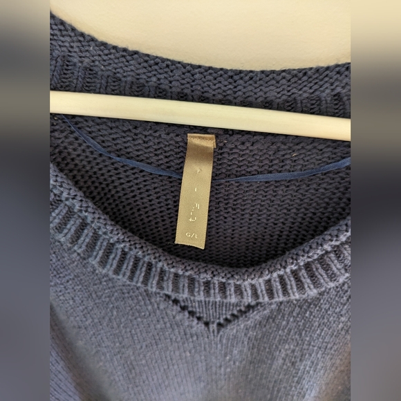 Thyme Maternity Navy Blue knitted dress size L - Picture 2 of 9